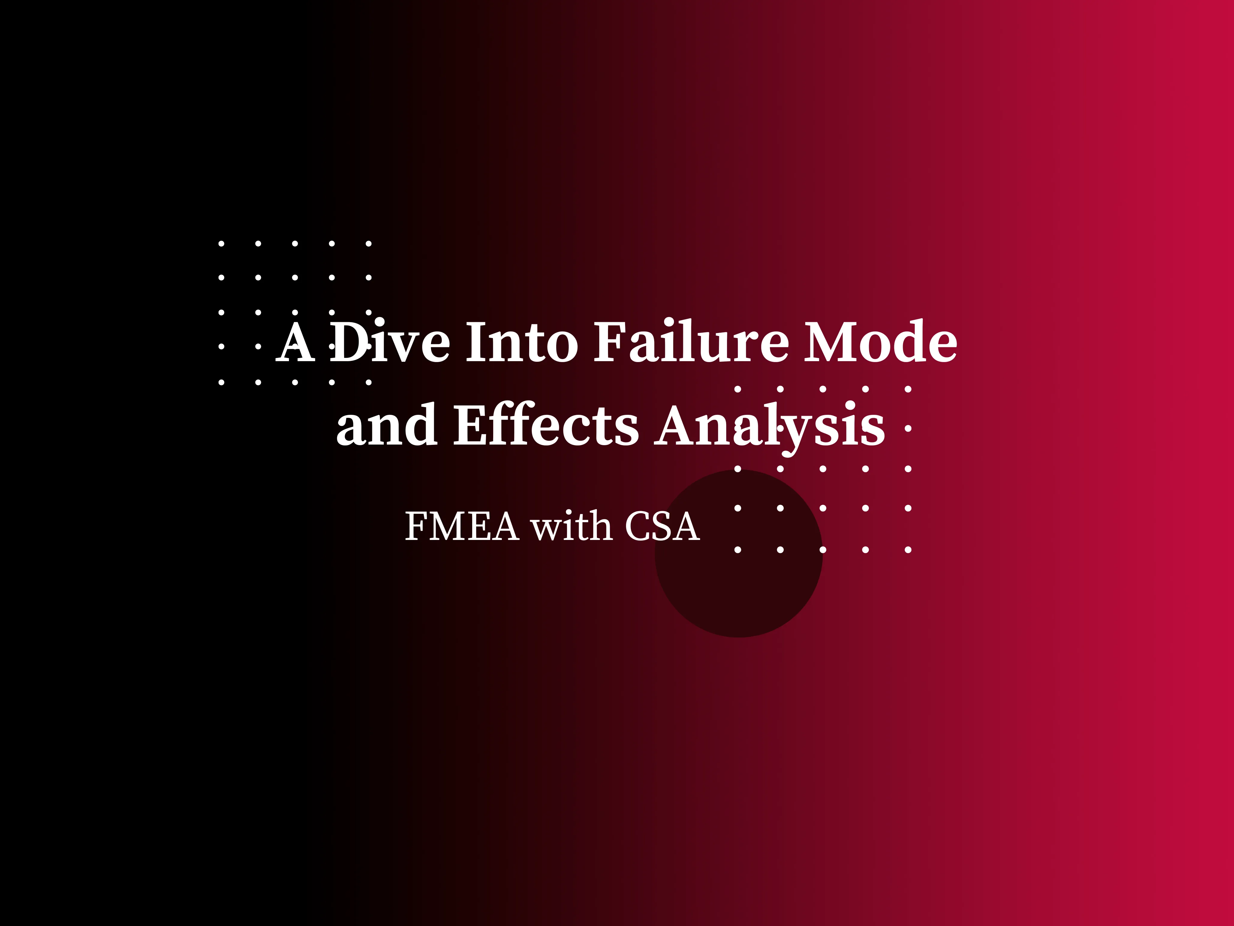 FMEA with CSA